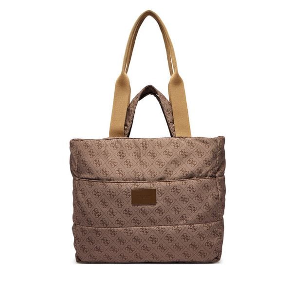 Torba do wózka Guess. Brązowe torebki do ręki damskie Guess, z aplikacjami, bez dodatków. Za 349.99 zł.