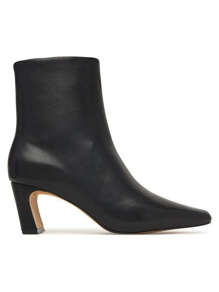 Aldo Botki Bethina 14428952 Czarny. Czarne botki damskie Aldo, ze skóry, bez obcasa, na słupku, bez zapięcia. Za 679.99 zł.