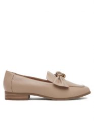 Clara Barson Loafersy WYL3674-7 Beżowy. Brązowe mokasyny damskie Clara Barson, z materiału. Za 83.99 zł.