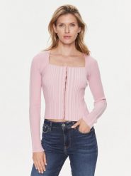 Guess Kardigan Allie W4RR43 Z2YN2 Różowy Slim Fit. Czerwone kardigany damskie Guess, m, z aplikacjami, z syntetyku. Za 269.99 zł.
