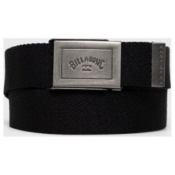 Billabong Pasek męski kolor czarny. Czarne paski damskie Billabong, bez wzorów. W wyprzedaży za 69.90 zł.