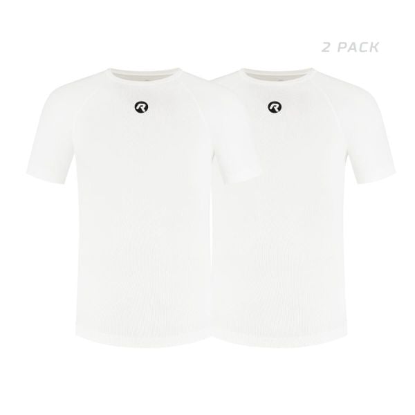 Podkoszulek rowerowy męski Rogelli Core II 2-pak. Białe buty sportowe męskie Rogelli, m, bez wzorów, bez kołnierzyka, bez ramiączek, rowerowe. Za 226.99 zł.