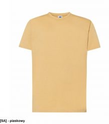 T-shirt JHK TSRA 150 - męski z krótkim rękawem wzmocniony lycrą ściągacz, 100% bawełna, 155-160g - piaskowy 2XL. T-shirty męskie JHK, m, bez wzorów, z bawełny, bez kołnierzyka. Za 23.35 zł.