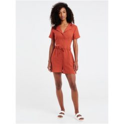 Kombinezon damski Protest PRTZALE playsuit. Brązowe koszulki sportowe damskie Protest, m, bez wzorów, bez kołnierzyka, bez ramiączek. Za 429.99 zł.