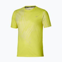 Koszulka do biegania męska Mizuno Core Graphic Tee. Żółte koszulki sportowe męskie Mizuno, l, bez wzorów, ze skóry, bez kołnierzyka, bez ramiączek, do biegania. Za 169.99 zł.