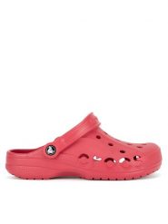 Crocs Klapki BAYA 10126-6EN W Czerwony. Czerwone klapki damskie Crocs, bez wzorów, z materiału, bez obcasa. Za 159.99 zł.