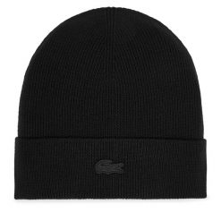 Czapka Lacoste. Czarne czapki i kapelusze męskie Lacoste, na zimę, bez wzorów. Za 289.99 zł.