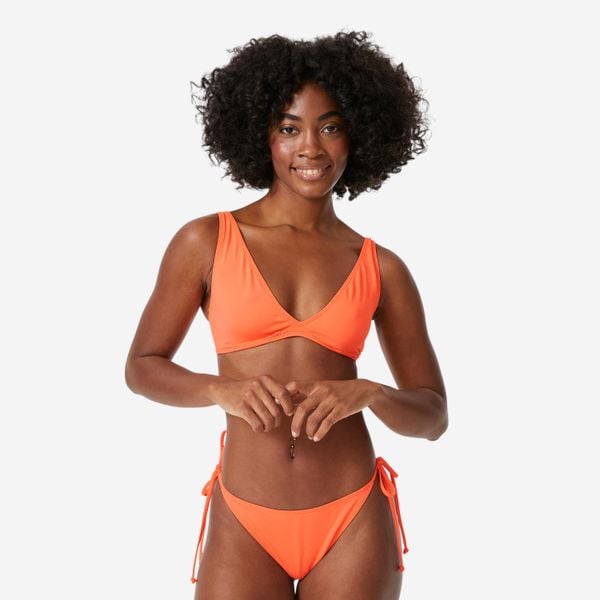 Góra stroju kąpielowego Roxy trójkąt. Brązowe bikini damskie Roxy, s, bez wzorów. Za 79.99 zł.