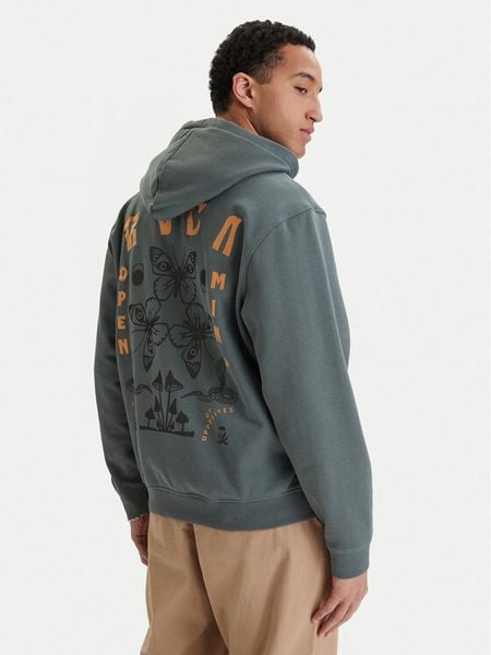 RVCA Bluza Butterfly Poster EVYSF00136 Zielony Boxy Fit. Zielone bluzy męskie RVCA, m, bez wzorów, bez kaptura. Za 389.99 zł.