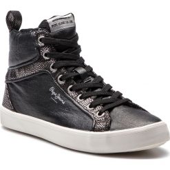 Sneakersy PEPE JEANS - Stark Moon PLS30771 Black 999. Czarne półbuty damskie Pepe Jeans, bez wzorów, z jeansu, bez obcasa, bez zapięcia. W wyprzedaży za 189.00 zł.