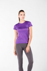 Koszulka turystyczna damska Woolona Pera 100% Merino. Fioletowe koszulki sportowe damskie WOOLONA, m, bez wzorów, z materiału, bez kołnierzyka, bez ramiączek, na fitness i siłownię. Za 261.00 zł.