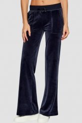 JUICY COUTURE Granatowe spodnie dresowe damskie Layla Low Rise, Rozmiar XS. Niebieskie spodnie dresowe damskie Juicy Couture, s, bez wzorów, z dresówki. W wyprzedaży za 323.99 zł.