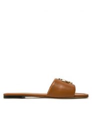Tory Burch Klapki Eleanor Slide 157966 Brązowy. Brązowe klapki damskie Tory Burch, bez wzorów, ze skóry, bez obcasa. Za 1,129.00 zł.