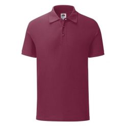 Koszulka Polo Męska Dopasowana. Brązowe koszulki polo męskie Fruit of the Loom, m, bez wzorów, bez ramiączek. Za 52.99 zł.