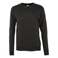 Sweter Męski Galaxy Z Dekoltem V. Czarne swetry przez głowę męskie SOL'S, m, bez wzorów, bez kołnierzyka. Za 142.99 zł.