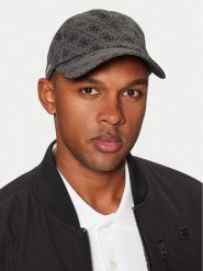 Guess Czapka z daszkiem AM9485 COT01 Szary. Szare rękawiczki męskie Guess, z aplikacjami, z materiału. Za 179.99 zł.
