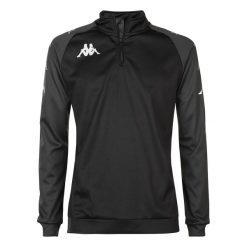 Bluza Kappa Trieste. Czarne bluzy męskie Kappa, m, bez wzorów, bez kaptura, na fitness i siłownię. Za 179.00 zł.