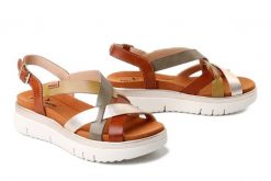 PIKOLINOS Palma W4N-0650C1 brandy-cit, sandały damskie. Brązowe sandały damskie Pikolinos, bez wzorów, bez obcasa, bez zapięcia. Za 544.90 zł.