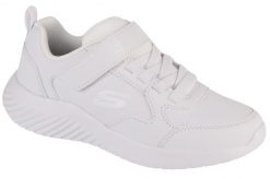 Buty sportowe Sneakersy chłopięce, Bounder - Power Study. Białe trampki i tenisówki chłopięce Skechers, bez wzorów, z materiału, sportowe, przed kostkę, bez zapięcia. Za 149.99 zł.