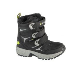 Buty zimowe chłopięce, Pinecreek Tex K. Czarne buty zimowe chłopięce Lotto, bez wzorów, bez zapięcia. Za 149.99 zł.