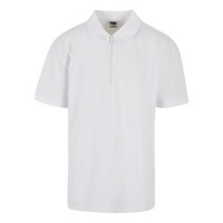 Oversized zip polo Urban Classics. Białe koszulki polo męskie Urban Classics, m, bez wzorów, eleganckie, bez ramiączek. Za 215.50 zł.