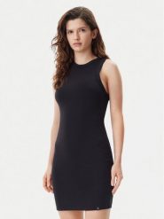 Calvin Klein Jeans Sukienka codzienna Milano J20J225292 Czarny Slim Fit. Czarne sukienki damskie Calvin Klein Jeans, na co dzień, xs, bez wzorów, z jeansu, bez kołnierzyka, bez ramiączek, proste. Za 209.99 zł.