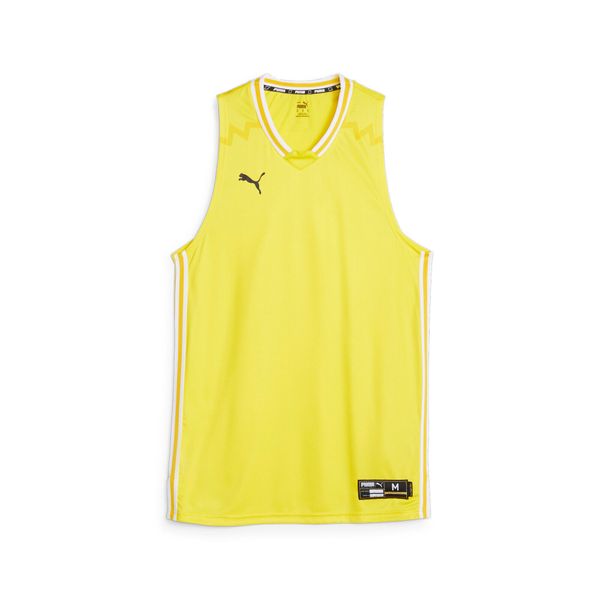 Jersey Puma Hoops team game. Brązowe koszulki sportowe męskie Puma, bez wzorów, z jersey, bez kołnierzyka, bez ramiączek, do koszykówki. Za 123.45 zł.