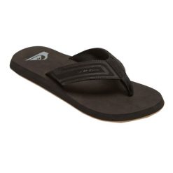Japonki plażowe męskie Quiksilver Monkey Wrench Core. Brązowe buty sportowe męskie Quiksilver, bez wzorów, z gumy. Za 129.99 zł.