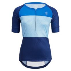 Koszulka rowerowa damska Silvini Stabina z krótkim rękawem. Niebieskie koszulki sportowe damskie Silvini, s, bez wzorów, bez kołnierzyka, bez ramiączek, rowerowe. Za 119.99 zł.