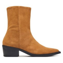 Botki Vagabond Shoemakers. Brązowe botki damskie Vagabond Shoemakers, bez obcasa, na słupku, bez zapięcia. Za 739.99 zł.