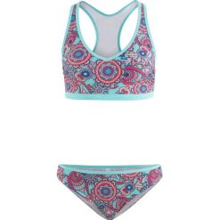 Bikini z biustonoszem opaską (2 części) bonprix turkusowy z nadrukiem. Bikini damskie marki bonprix. Za 89.99 zł.