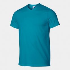 Koszulka gimnastyczna męska Joma Versalles. Niebieskie koszulki sportowe męskie Joma, m, bez wzorów, bez kołnierzyka, bez ramiączek. Za 127.99 zł.