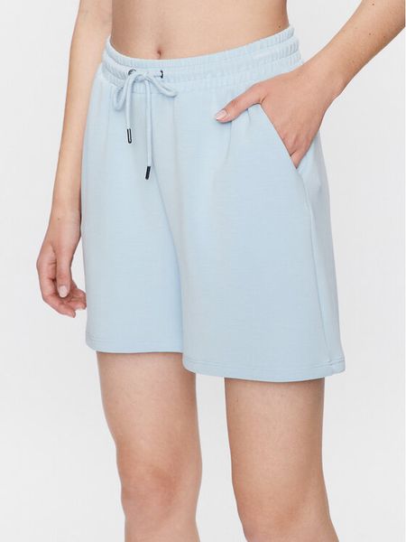 Moss Copenhagen Szorty materiałowe 17476 Błękitny Basic Fit. Niebieskie szorty damskie Moss Copenhagen, l, bez wzorów, z materiału. Za 229.99 zł.