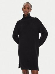 Calvin Klein Jeans Sukienka dzianinowa Chunky J20J224662 Czarny Loose Fit. Czarne sukienki damskie Calvin Klein Jeans, m, bez wzorów, z bawełny, bez kołnierzyka, bez ramiączek. Za 309.99 zł.