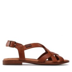 Sandały Pikolinos. Brązowe sandały damskie Pikolinos, bez wzorów, bez obcasa, na płaskiej podeszwie, bez zapięcia. Za 429.99 zł.