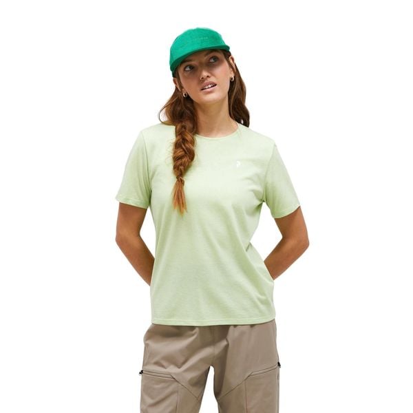 Koszulka Peak Performance damska Explore Graphic Tee zielona - M. Zielone koszulki sportowe damskie Peak Performance, m, bez wzorów, bez kołnierzyka, bez ramiączek. W wyprzedaży za 199.00 zł.