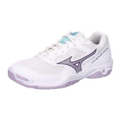 Damskie buty halowe Mizuno Wave Phantom. Białe obuwie sportowe damskie Mizuno, bez wzorów, do piłki ręcznej, mizuno wave. W wyprzedaży za 403.55 zł.