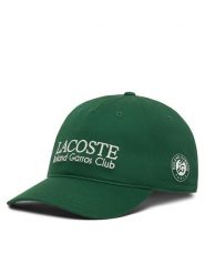Lacoste Czapka z daszkiem RK0378 Zielony. Zielone rękawiczki męskie Lacoste, bez wzorów, z bawełny. Za 319.99 zł.