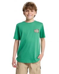 Koszulka z krótkim rękawem dla Chłopcy HERITAGE Zielony. Zielone t-shirty dla chłopców Quiksilver, bez wzorów, z bawełny, bez ramiączek. Za 42.50 zł.