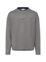 Calvin Klein Jeans sweter z dzianiny Mężczyźni drobna dzianina szary, M. Szare swetry przez głowę męskie Calvin Klein Jeans, m, bez wzorów, z dzianiny, bez kołnierzyka. Za 279.95 zł.