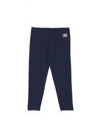 Legginsy z bawełna na czas wolny na co dzień. Niebieskie legginsy dla dziewczynek LEONE 1947 APPAREL, bez wzorów, z bawełny. Za 63.11 zł.