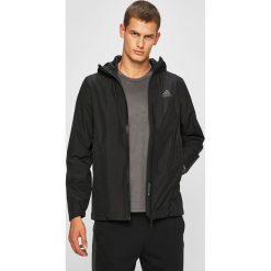 Adidas Performance - Kurtka. Czarne kurtki damskie adidas Performance, na zimę, l, bez wzorów, z materiału, krótkie, z kapturem. Za 399.90 zł.