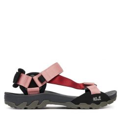 Sandały Jack Wolfskin. Czerwone obuwie sportowe damskie Jack Wolfskin, bez wzorów, trekkingowe. Za 379.99 zł.