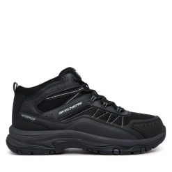 Trekkingi Skechers. Czarne obuwie sportowe damskie Skechers, bez wzorów, trekkingowe. Za 479.99 zł.