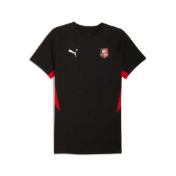 Koszulka Stade Rennais Evostripe. Czarne koszulki sportowe męskie Puma, s, bez wzorów, bez kołnierzyka, bez ramiączek, na fitness i siłownię. Za 194.50 zł.