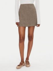 Marella Spódnica mini Whisky 2423106134 Beżowy Slim Fit. Brązowe spódnice damskie Marella, bez wzorów, z wełny, mini. Za 359.99 zł.
