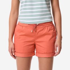 Szorty żeglarskie damskie Decathlon Sailing 100. Brązowe szorty sportowe damskie TRIBORD, m, bez wzorów, z bawełny, sportowe, żeglarskie. Za 79.99 zł.