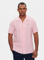 Tommy Jeans Koszula Camp DM0DM18963 Różowy Regular Fit. Czerwone koszule męskie Tommy Jeans, m, bez wzorów, z bawełny, bez kołnierzyka, bez ramiączek. Za 329.99 zł.