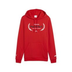 Męska bluza z kapturem F1® Essentials z logo i grafiką PUMA. Czerwone bluzy sportowe męskie Puma, l, bez wzorów, z kapturem, do biegania. Za 299.00 zł.