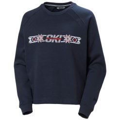 Sweter damski Helly Hansen Bliss. Niebieskie bluzy sportowe damskie Helly Hansen, bez wzorów, bez kaptura, narciarskie. Za 460.00 zł.